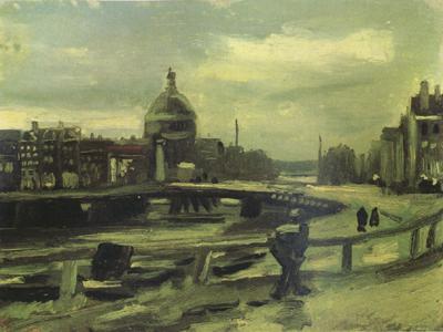 Vincent Van Gogh View of Amsterdam from Central Station (nn04) oil painting image